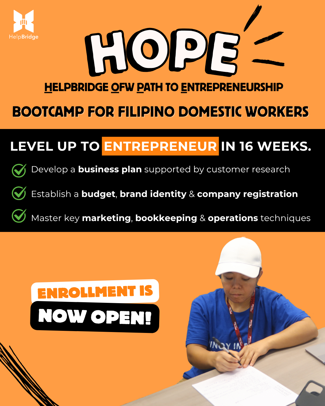 Enrollment Form – HOPE Bootcamp by HelpBridge (October 2025 batch)